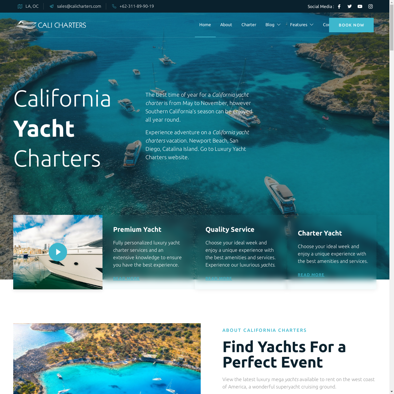 Yacht Charter Web Design
